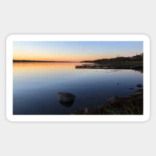 Sunset over a Calm Lake Sticker